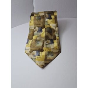 J.Garcia Mens Tie Green Multicolor Abstract Art Squares Geometric Jerry Garcia